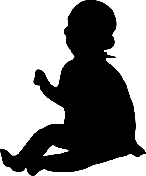 Free Png Baby Silhouette Png Images Transparent - Baby Silhouette Transparent (480x579), Png Download