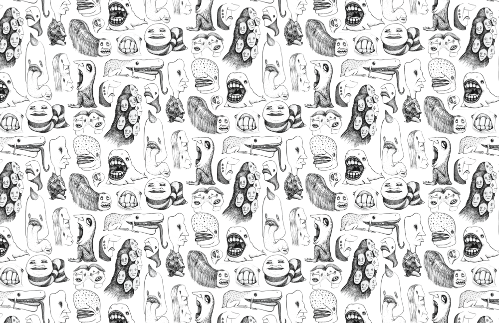 Monster Face Png (1000x647), Png Download