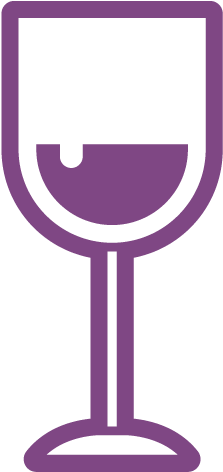 Wine Glass Icon - Wine Glass Icon Purple (491x491), Png Download