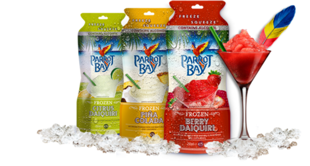Parrot Bay, A Cocktail Brand, Has Made The Transition - Parrot Bay Freeze & Squeeze Frozen Pina Colada, (608x325), Png Download