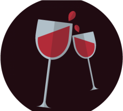 A Wine Glasses Flat Icon In Illustrator And Creative - Wine Glasses Flat Icon (800x450), Png Download