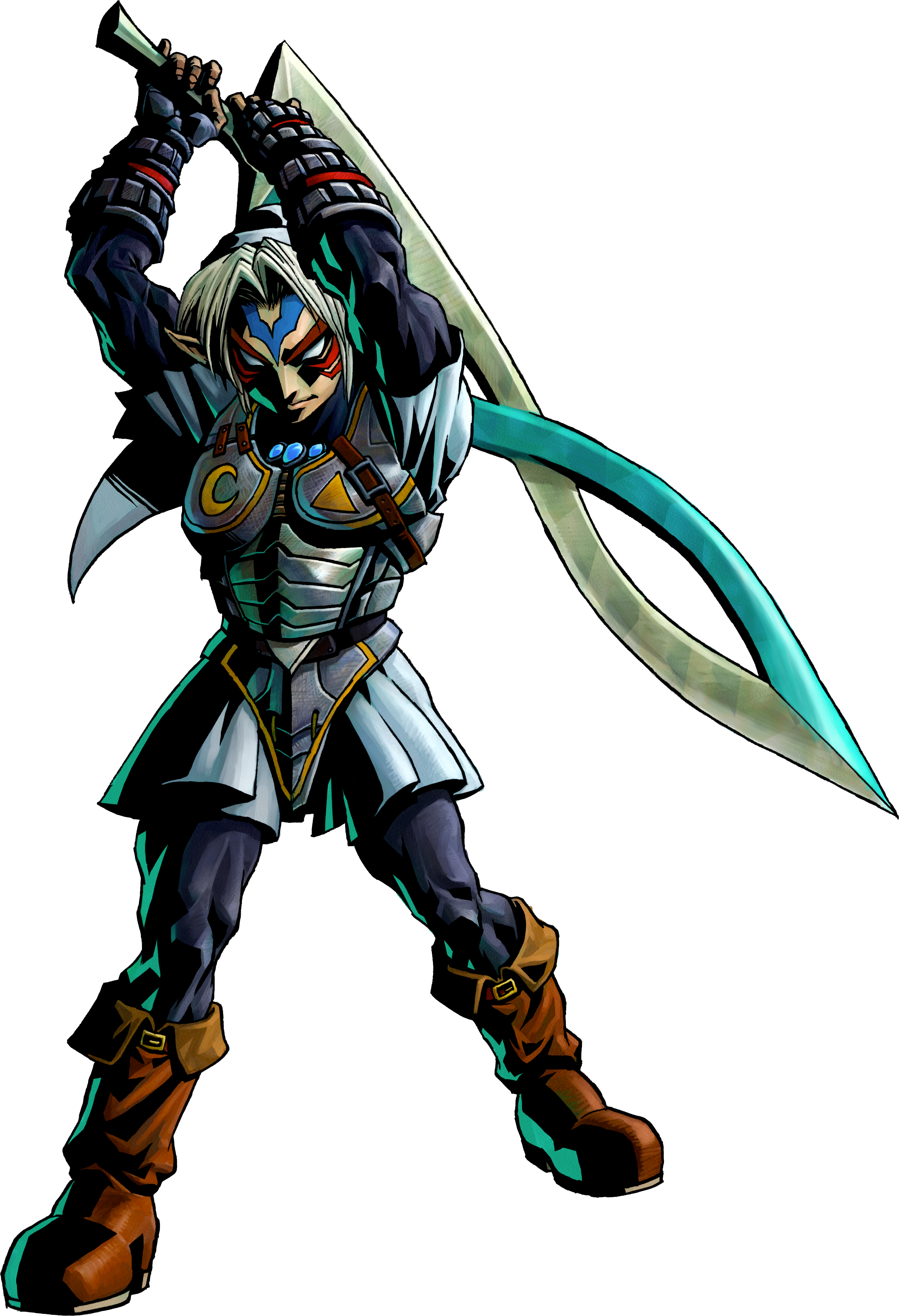 Spooky Scary Masks - Majora's Mask Fierce Deity Link (2271x3325), Png Download