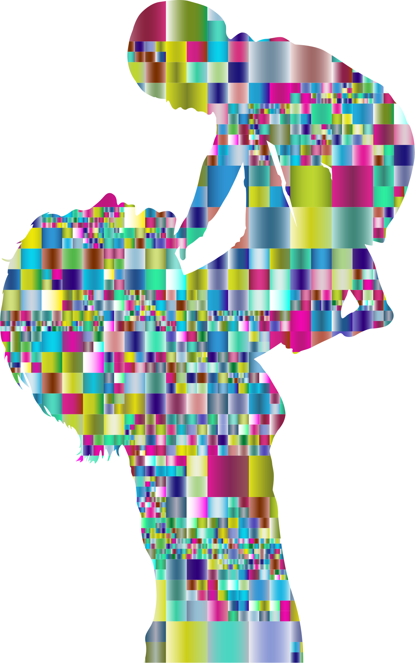 This Free Icons Png Design Of Prismatic Mosaic Mother (1404x2245), Png Download