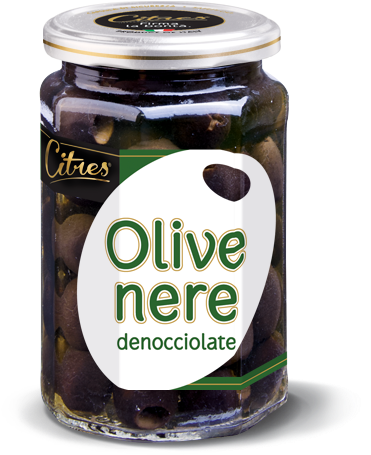 Black Olives - Citres Olive Nere Snocciolate - Gr.290 (640x640), Png Download