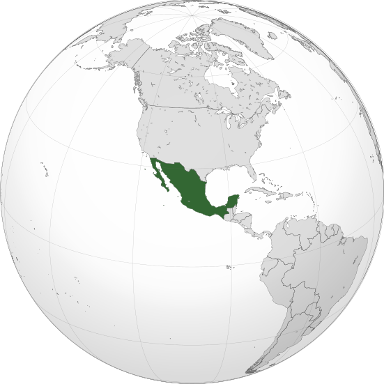 Imperial States Of America Globe - Mexico Global (477x480), Png Download