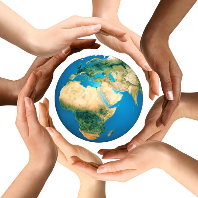 Earth In Hands Transparent Png - Earth In Hands (693x693), Png Download