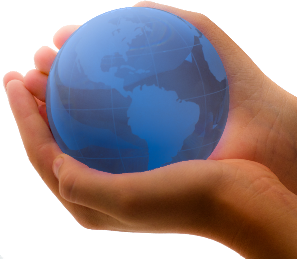 Blue Earth In Child's Hands - Child (1000x888), Png Download