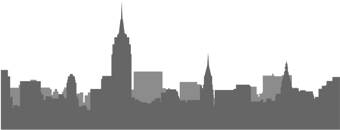 Free Chicago Skyline Silhouette Png - Gotham City Skyline Clip Art (702x269), Png Download