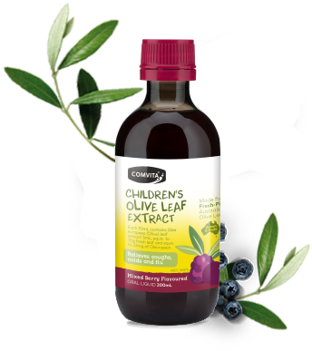 Fresh-picked Olive Leaf Extract - Comvita Olive Leaf Kids Formula Berry 200ml (420x480), Png Download