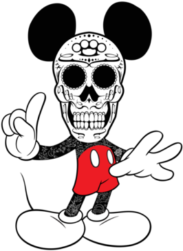 Animal, Cartoon, And Fantasy Art Image - Mickey Mouse Silhouette Free (313x470), Png Download