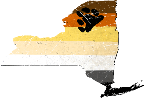 New York Silhouette Bear Pride Flag - State Of New York (500x500), Png Download