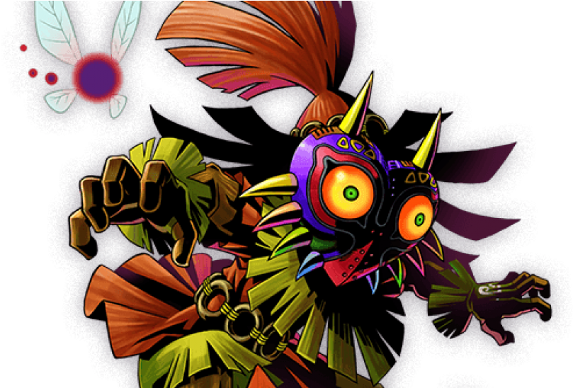 Skull Kid's Appearance In "the Legend Of Zelda - Skull Kid Majora's Mask (820x547), Png Download