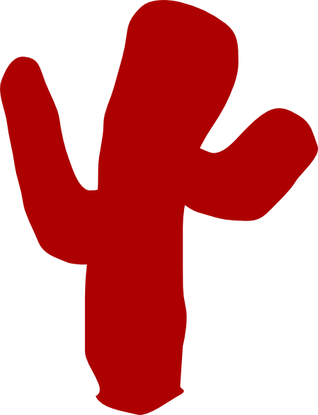 Cactus Pppp Red 2 Clip Art - Art (456x595), Png Download