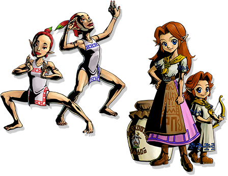 Powers That Can Stop Skull Kid And Prevent The Moon's - Legend Of Zelda Majora's Mask Concept Art (448x345), Png Download