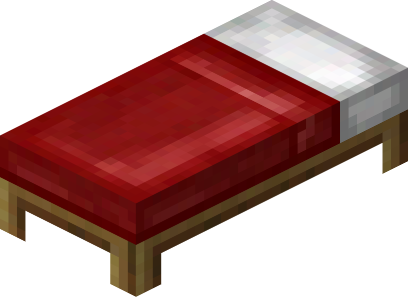Bed - Minecraft Bed Png (408x297), Png Download