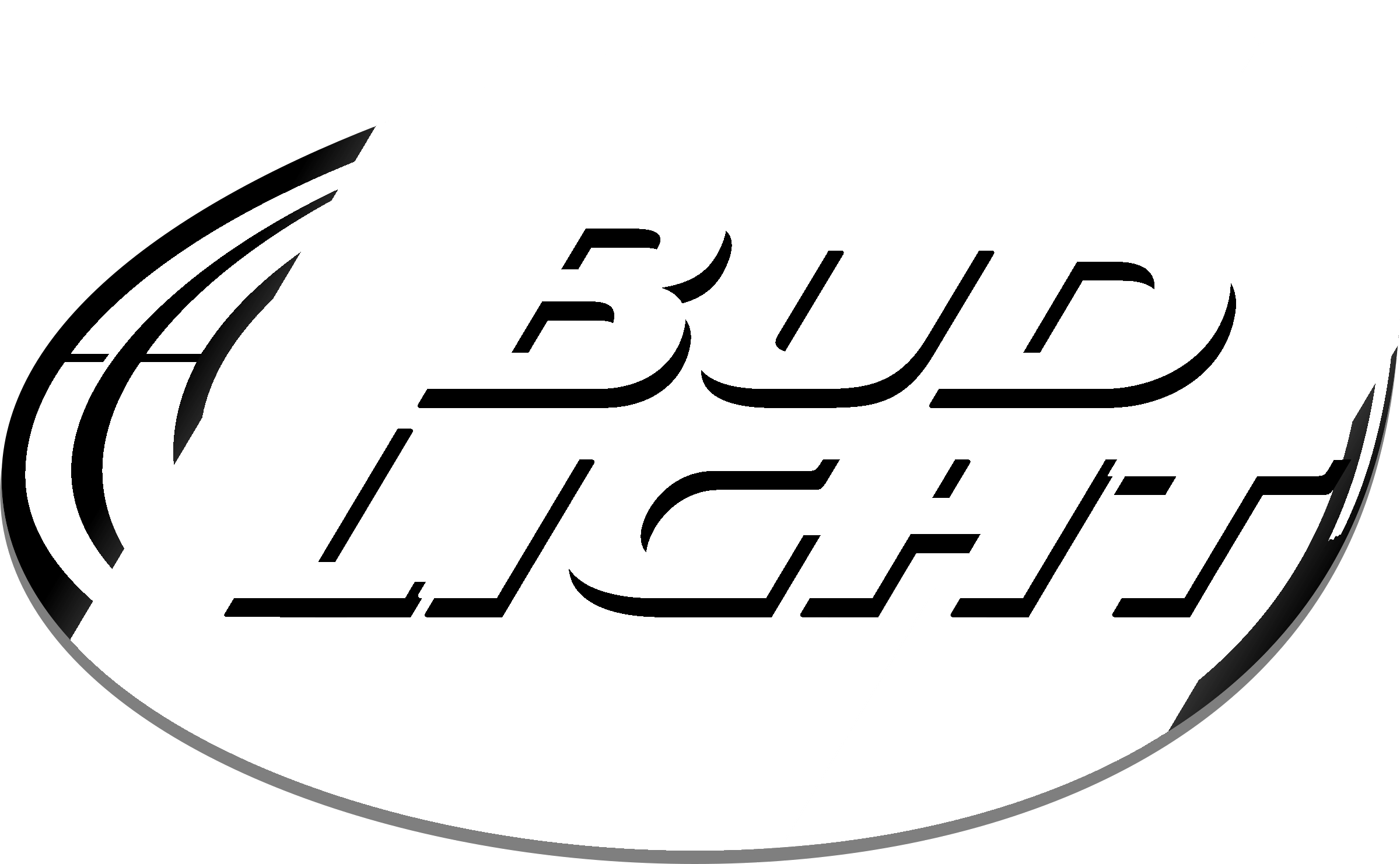 Bud Light Logo Black And White - Bud Light (2400x1482), Png Download