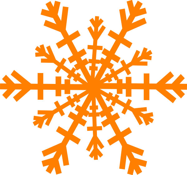 Clipart Snowflake Orange - Snowflake Clipart Purple (600x563), Png Download