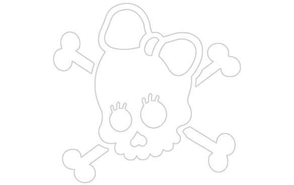 Skull Cute Girl Png (584x368), Png Download