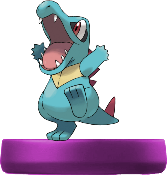 Sfw Totodile Amiibo - Pokemon Moon Qr Codes Totodile (1024x1024), Png Download
