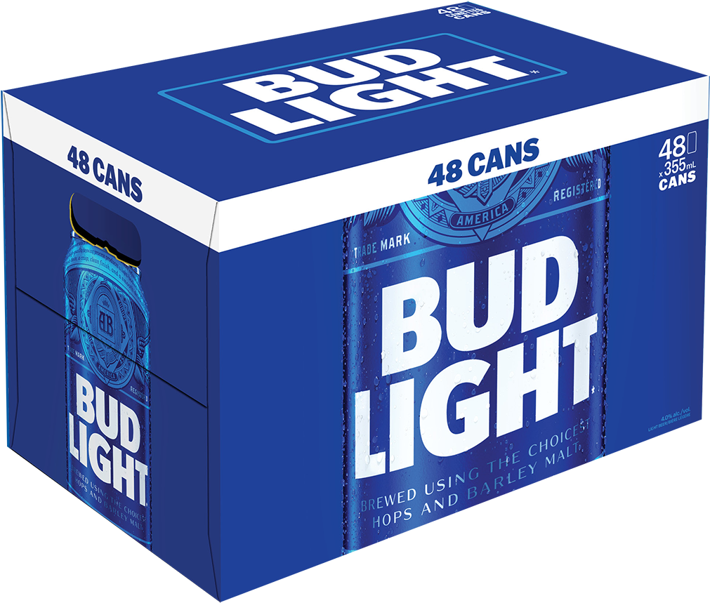 Zoom - Bud Light Beer - 24 Pack, 12 Fl Oz Cans (1024x868), Png Download