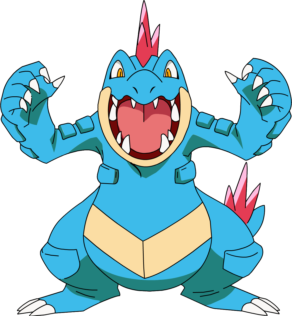 Pokemon Totodile Evolution - Imagenes De Pokemon Feraligatr (1138x1230), Png Download