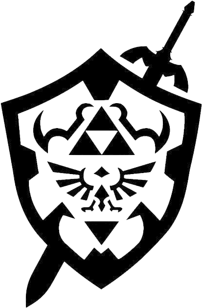 Right Click To Save Off, Personal Use Only - Zelda Logo Black And White (500x700), Png Download