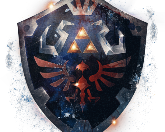 Epic Hylian Shield - Legend Of Zelda Shield Art (571x432), Png Download