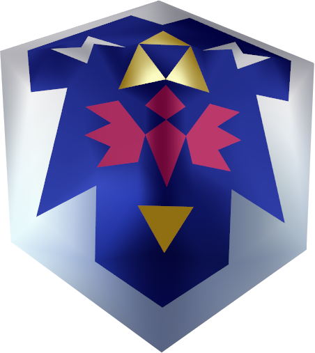 Hylianshieldg Large - Hylian Shield Ocarina Of Time In Game (452x507), Png Download