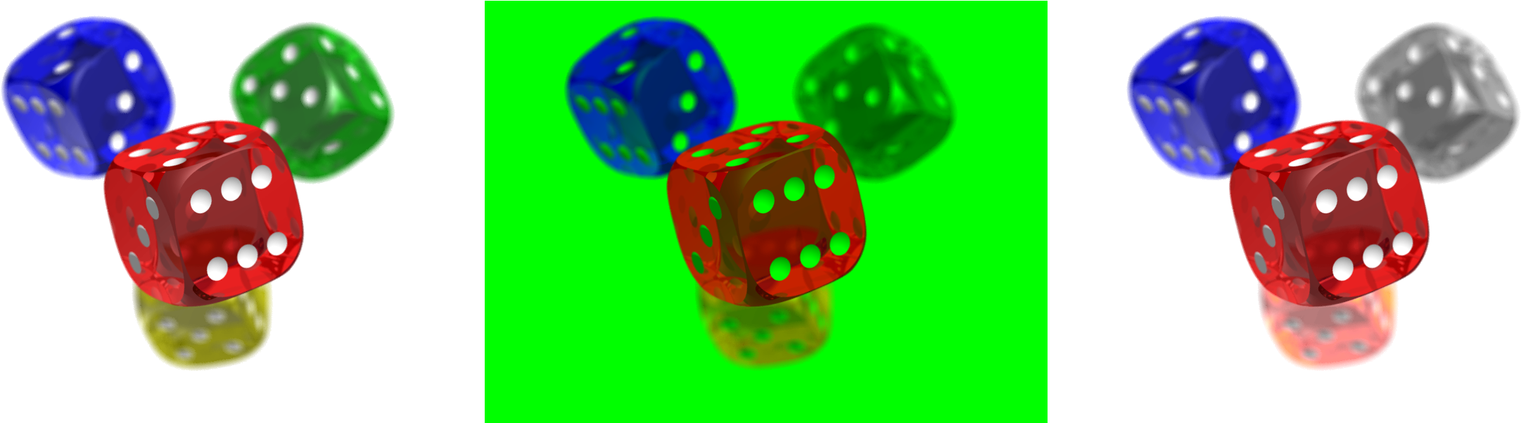 Origina, Green Screen, And Result - Image (2400x600), Png Download