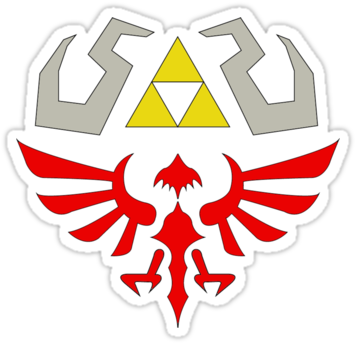 Legend Of Zelda Gold Black Zelda Logo Envelope Wallet (375x360), Png Download