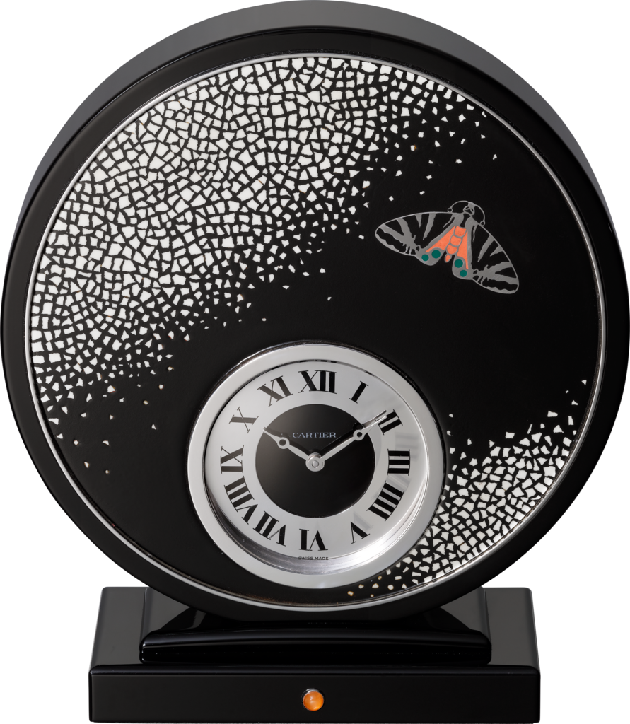 Download Exceptional Clock With Artistically Crafted Eggshell Quartz Clock PNG Image with No