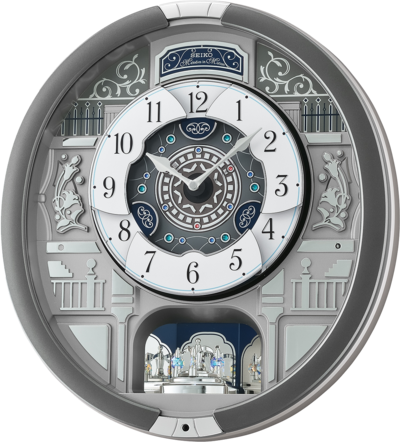 Qxm366srh - Seiko Wall Clocks Modern (400x442), Png Download
