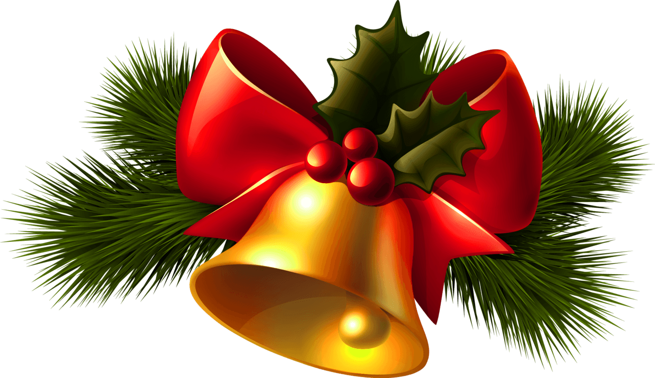 Bell Cliparts Background - Christmas Bell Png (1280x739), Png Download