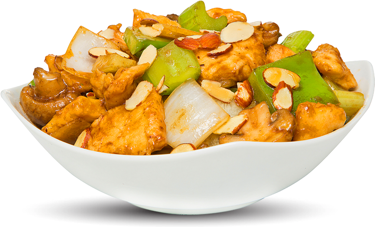 Made With A Combination Of Fresh Jicama, Celery, Carrot, - Comida Oriental Png (800x492), Png Download