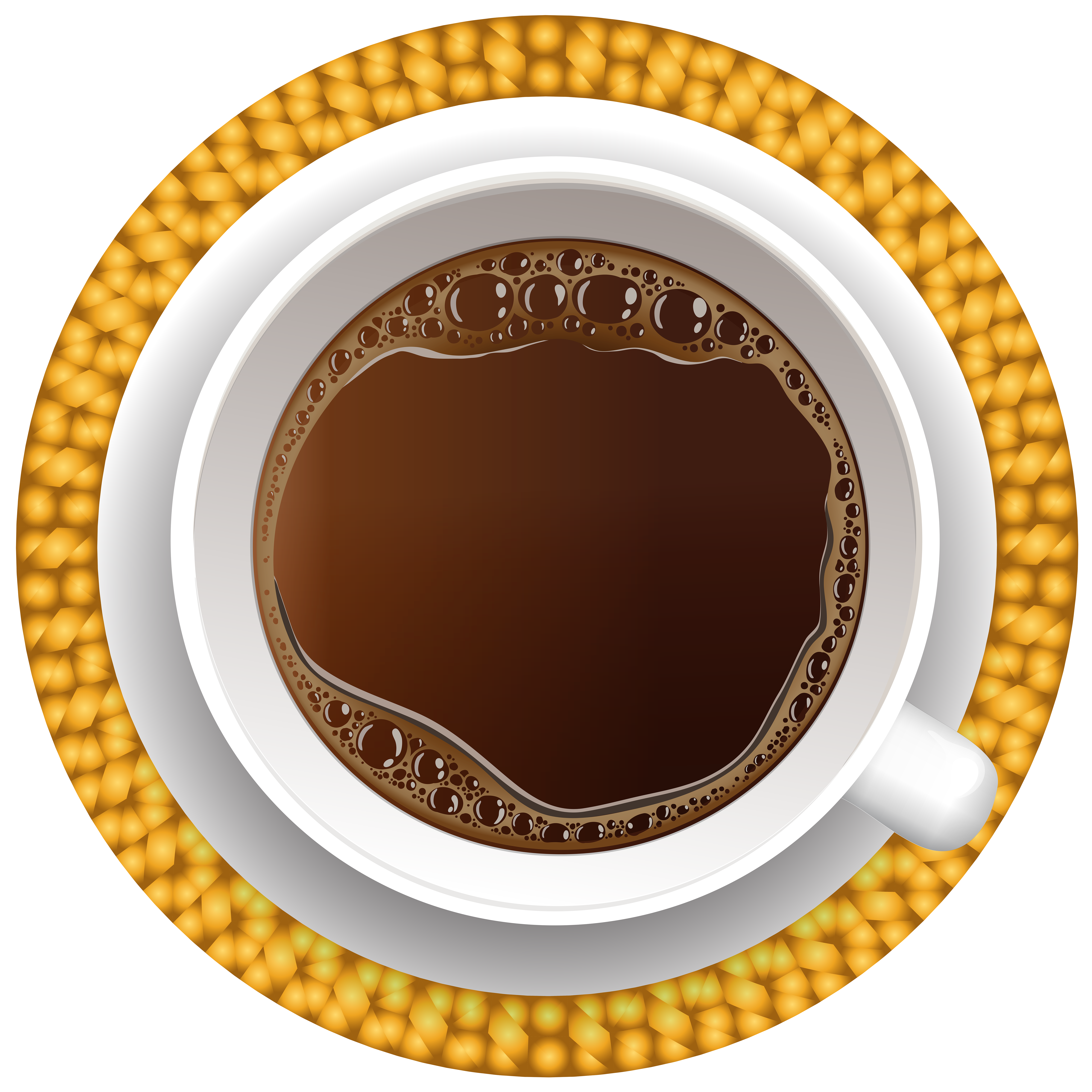 Cup With Coffee Png Clipart - Coffee (6000x6000), Png Download