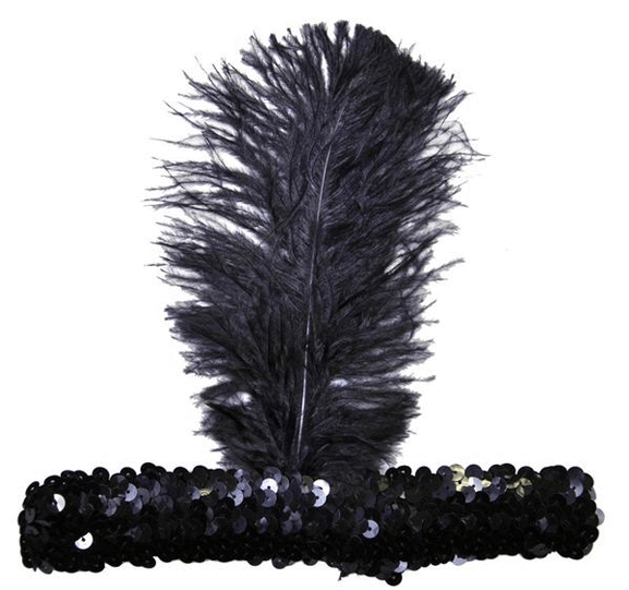 Morris 20s Headband - '20s Headband Adult Halloween Accessory, Black (576x720), Png Download