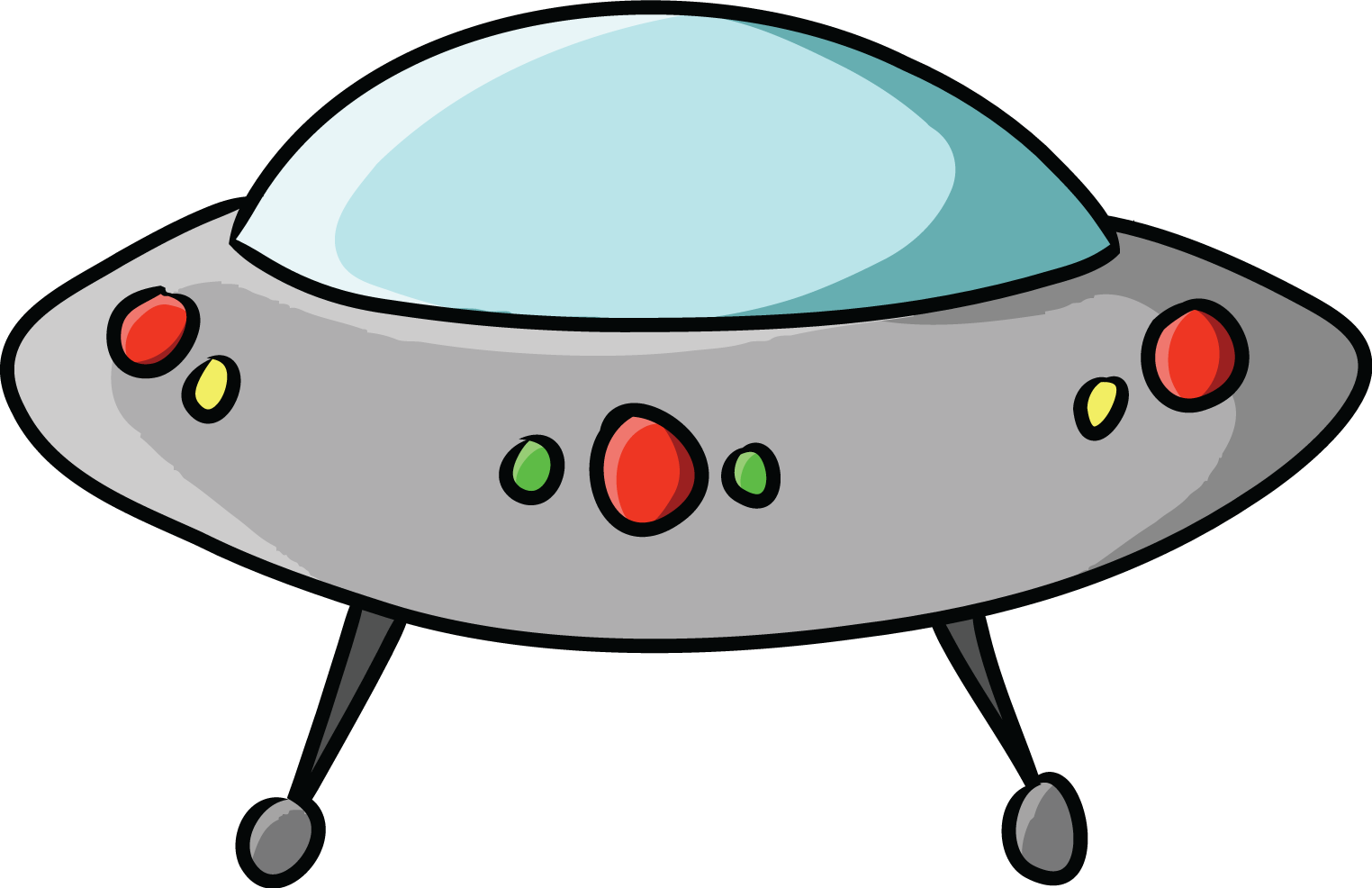 Flying Saucer Cliparts - Spaceship Clipart (1524x986), Png Download