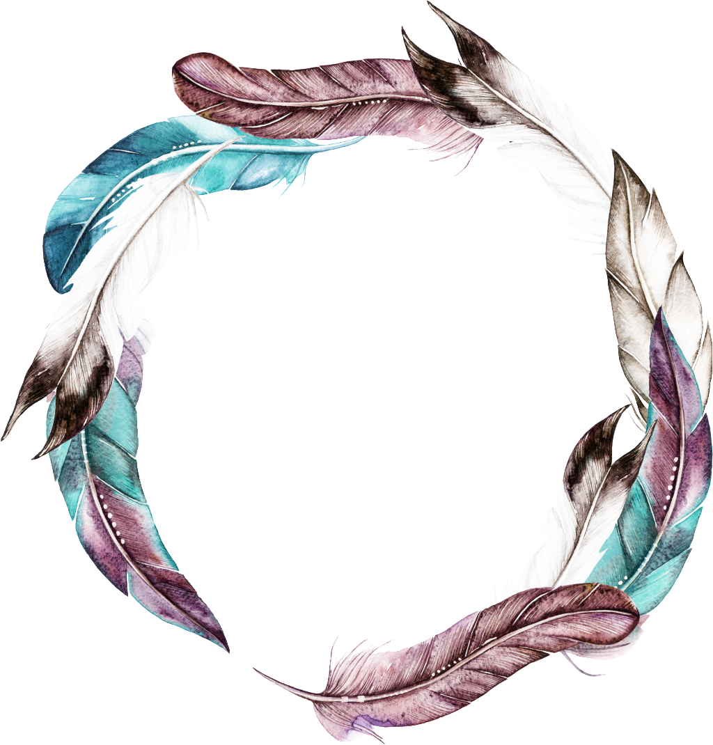 Colorful Hand Drawn Feathers Cartoon Watercolor Beautiful - Watercolor Painting (1024x1070), Png Download