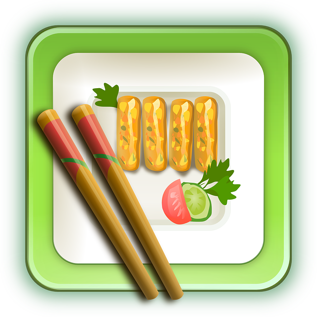 Chinese Food Clipart Sushi - Chinese Plate Foods (640x640), Png Download
