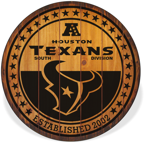 Houston Texans Barrel Top Sign - Houston Texans Official Banner Flag (houston Texans (498x476), Png Download
