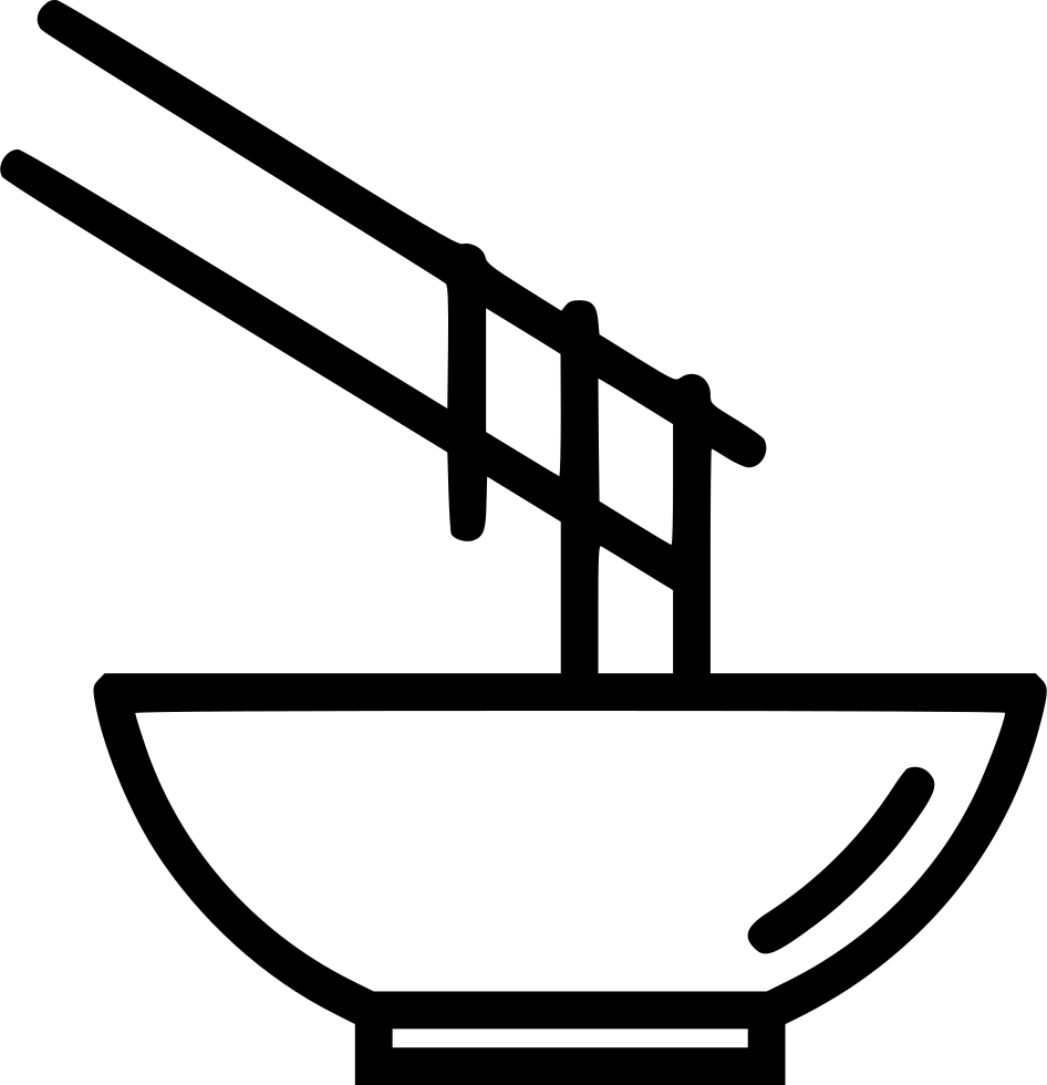 Noodles Bowl Eat Chinese Japanese Food Comments - Chinese Food Icon Png (946x980), Png Download