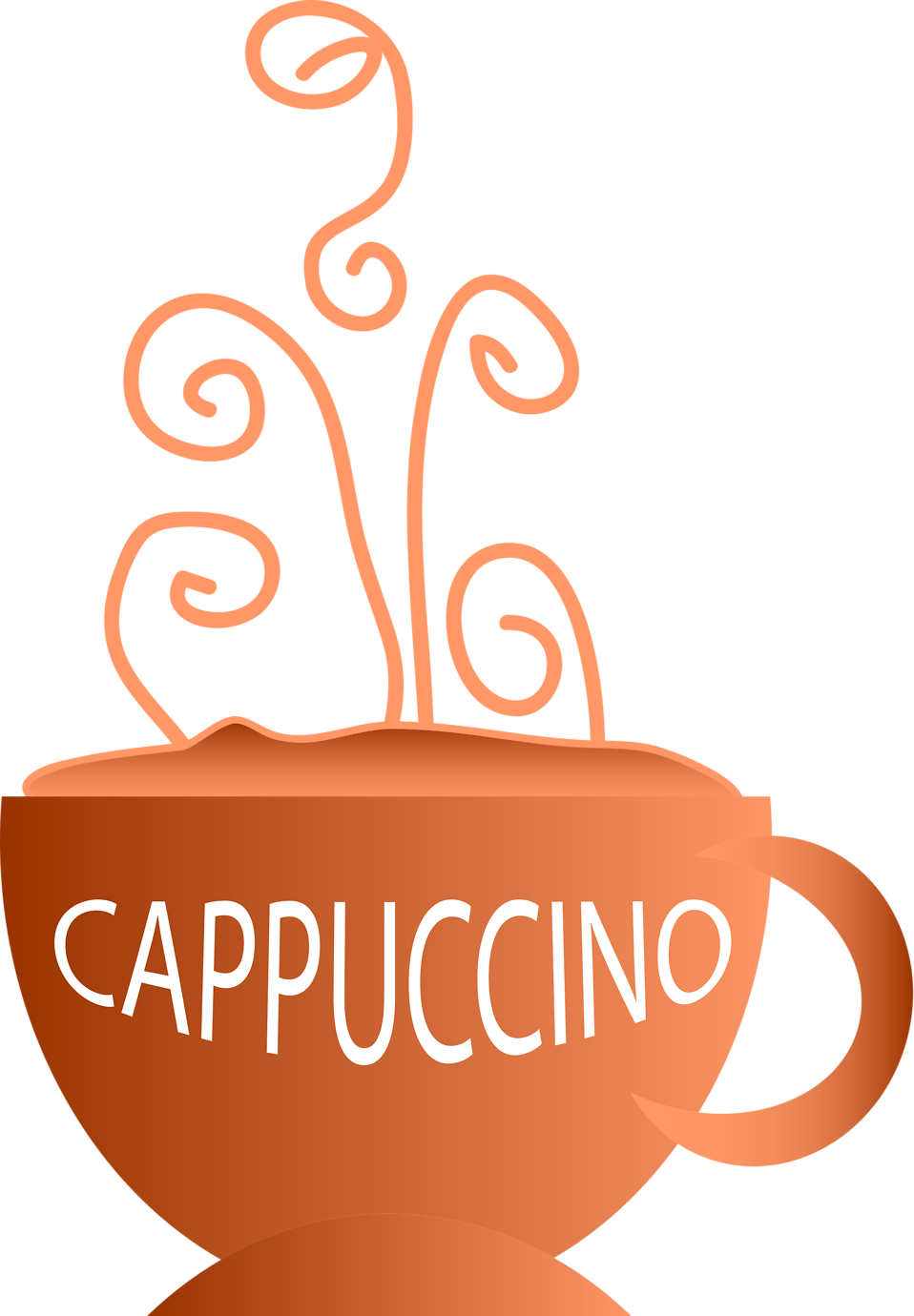 Coffee Clipart Cappuccino - Cappuccino Clipart (958x1380), Png Download