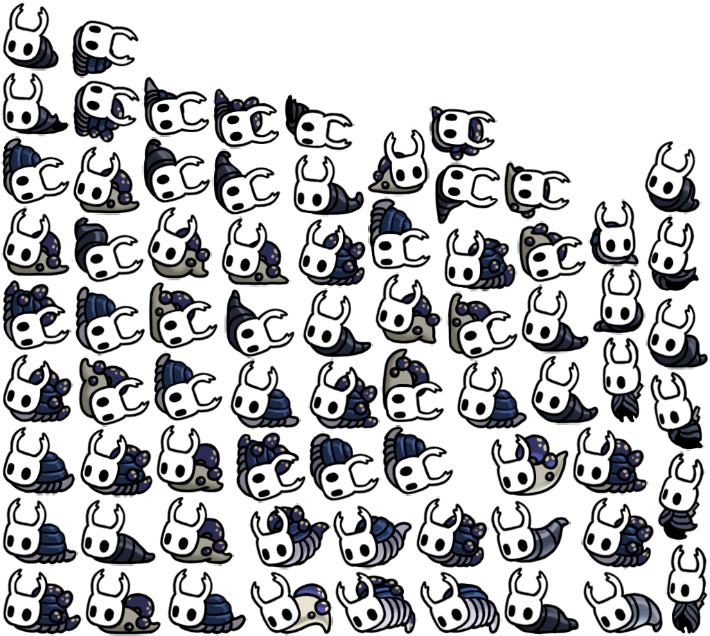 Shape Of Unn Has A Lot Of Cosmetic Appearances, For - Hollow Knight Animation Frames (1024x1024), Png Download