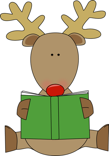 Christmas Clip Art - Christmas Reading Clipart (350x500), Png Download