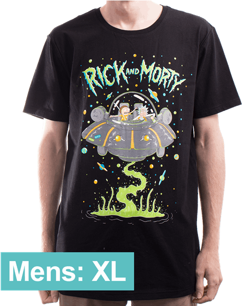 Rick & Morty - Rick And Morty Ufo (600x600), Png Download