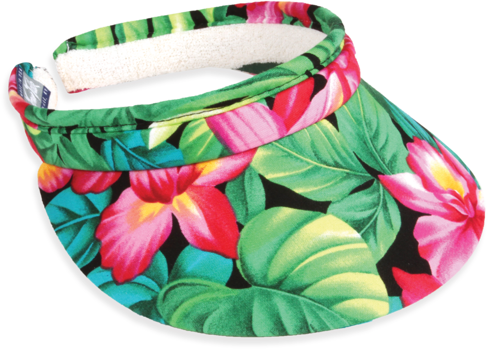 5699 Floral Clip-on - Town Talk Headwear 3inch Tropical Garden Clip On Visor (1000x739), Png Download