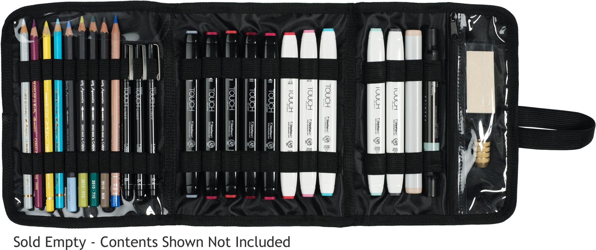 View Larger Image - Rex Art Universal Multi-media Case (empty - Holds 24 (2000x1057), Png Download