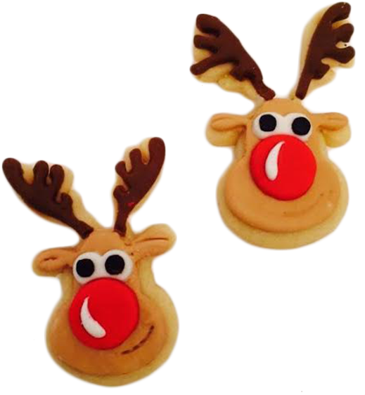 Rudolph The Red-nosed Reindeer Cookies - New York City (574x574), Png Download