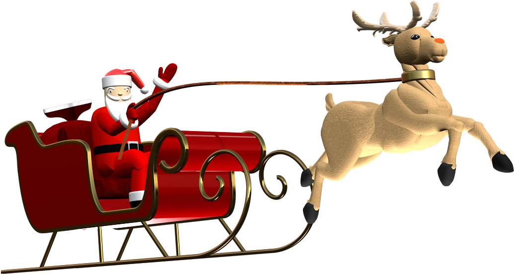 Free Santa And Rudolph Clip - Final Cut Pro X (1920x1080), Png Download