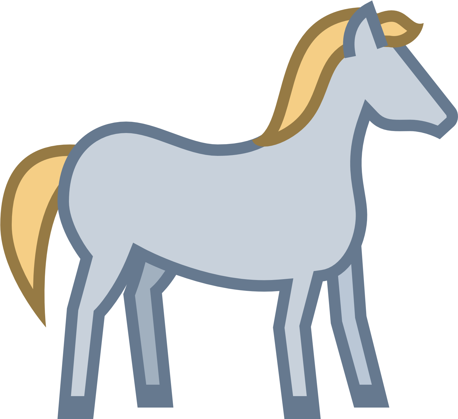 This Icon Represents A Horse - Horse (1600x1600), Png Download
